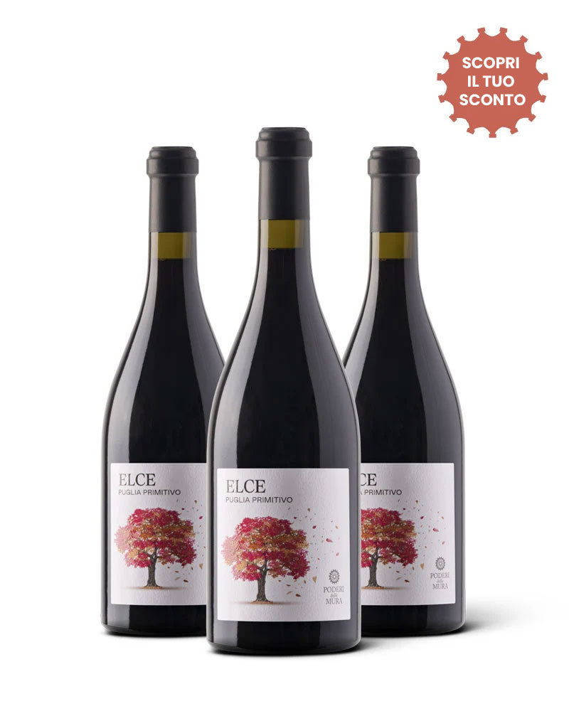 Box 3 bottiglie ELCE - Vino Rosso Primitivo Puglia IGP 2024 Immagine principale del prodotto