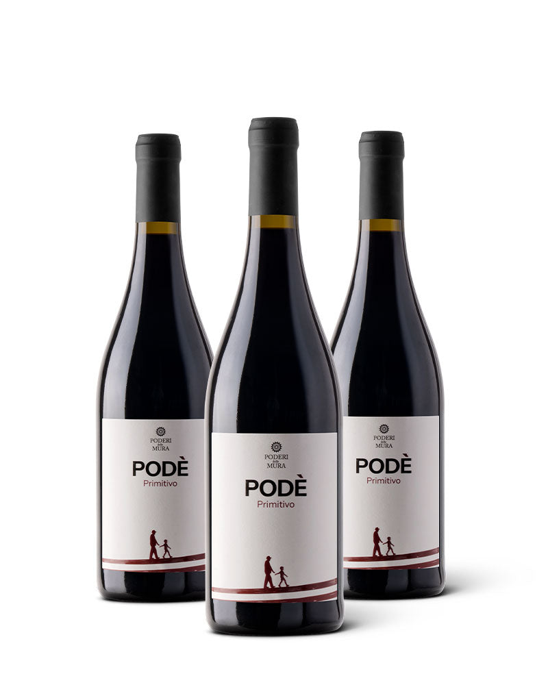 Box 3 bottiglie PODÈ – Vino Rosso Primitivo Puglia IGP 2024 Immagine principale del prodotto