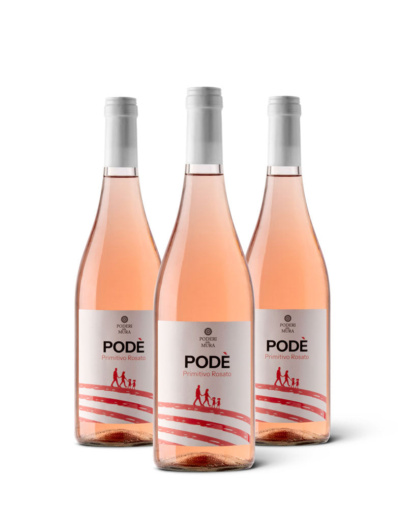Box 3 bottiglie PODÈ – Vino Rosato Primitivo Puglia IGP 2025 Immagine principale del prodotto