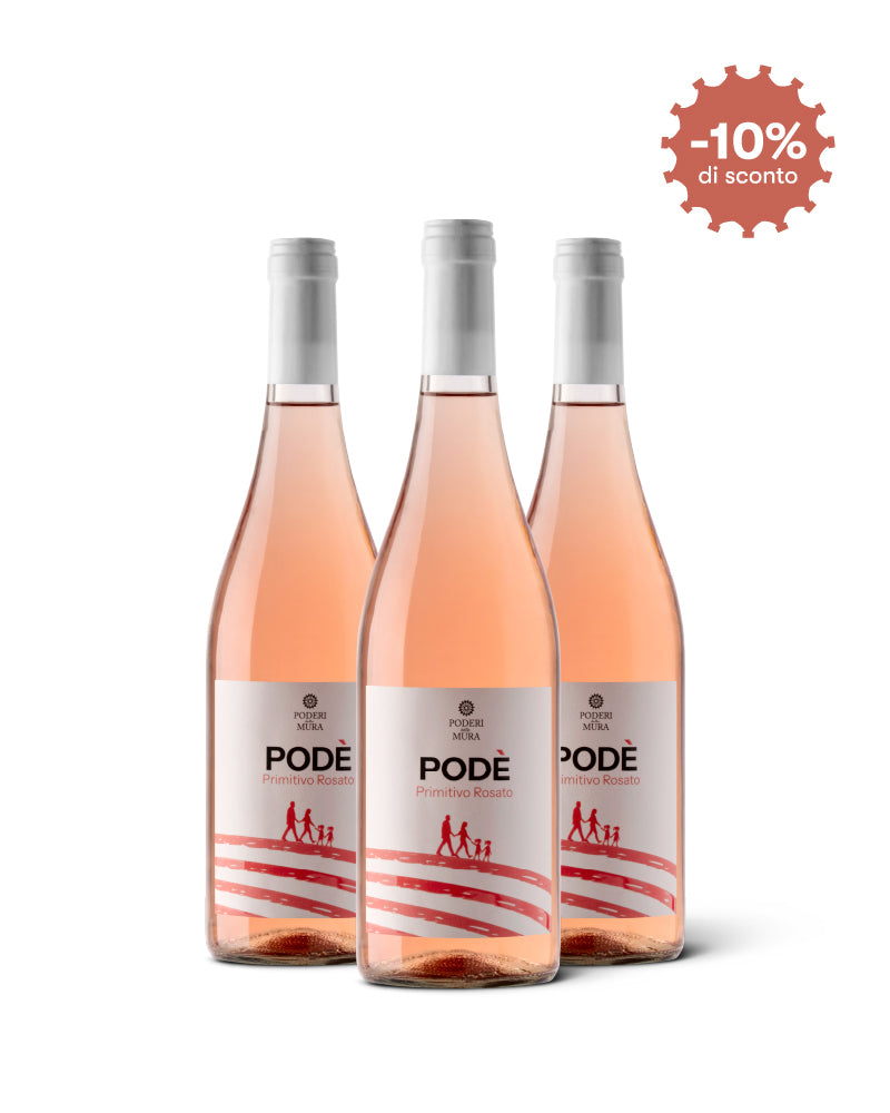 Box 3 bottiglie <b>PODÈ</b> – Vino Rosato Primitivo Puglia IGP 2025 Immagine principale del prodotto