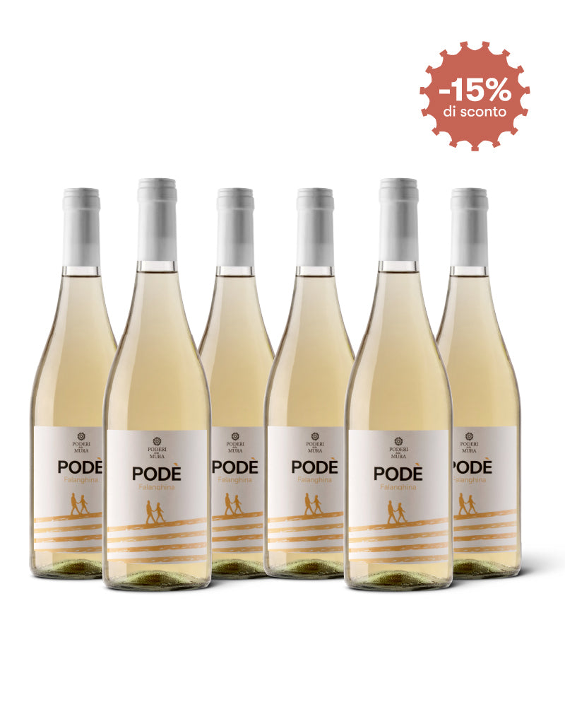 Box 6 bottiglie <b>PODÈ</b> – Vino Bianco Falanghina Puglia IGP 2025