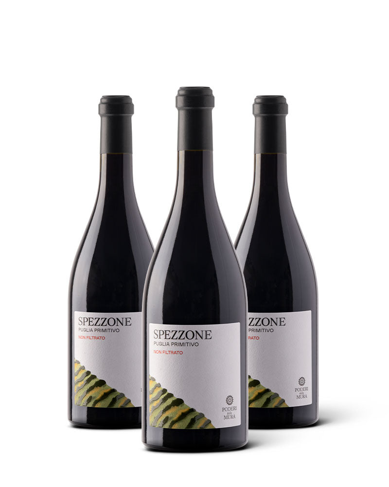 Box 3 Bottiglie SPEZZONE - Vino Rosso Primitivo Puglia IGP 2022 (non filtrato) Immagine principale del prodotto